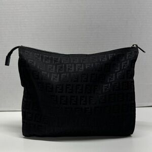 Fendi Black Monogram Mini Pouch